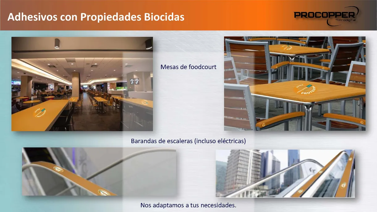 Aplicaciones ilustradas en el catálogo original de Procopper